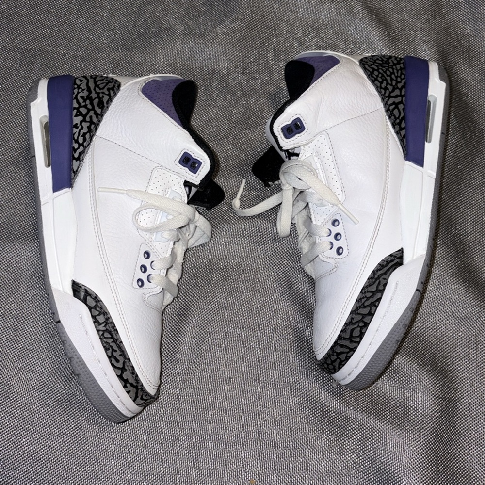 Jordan Retro 3 Dark Iris size 7Y… - Picture 2 of 5